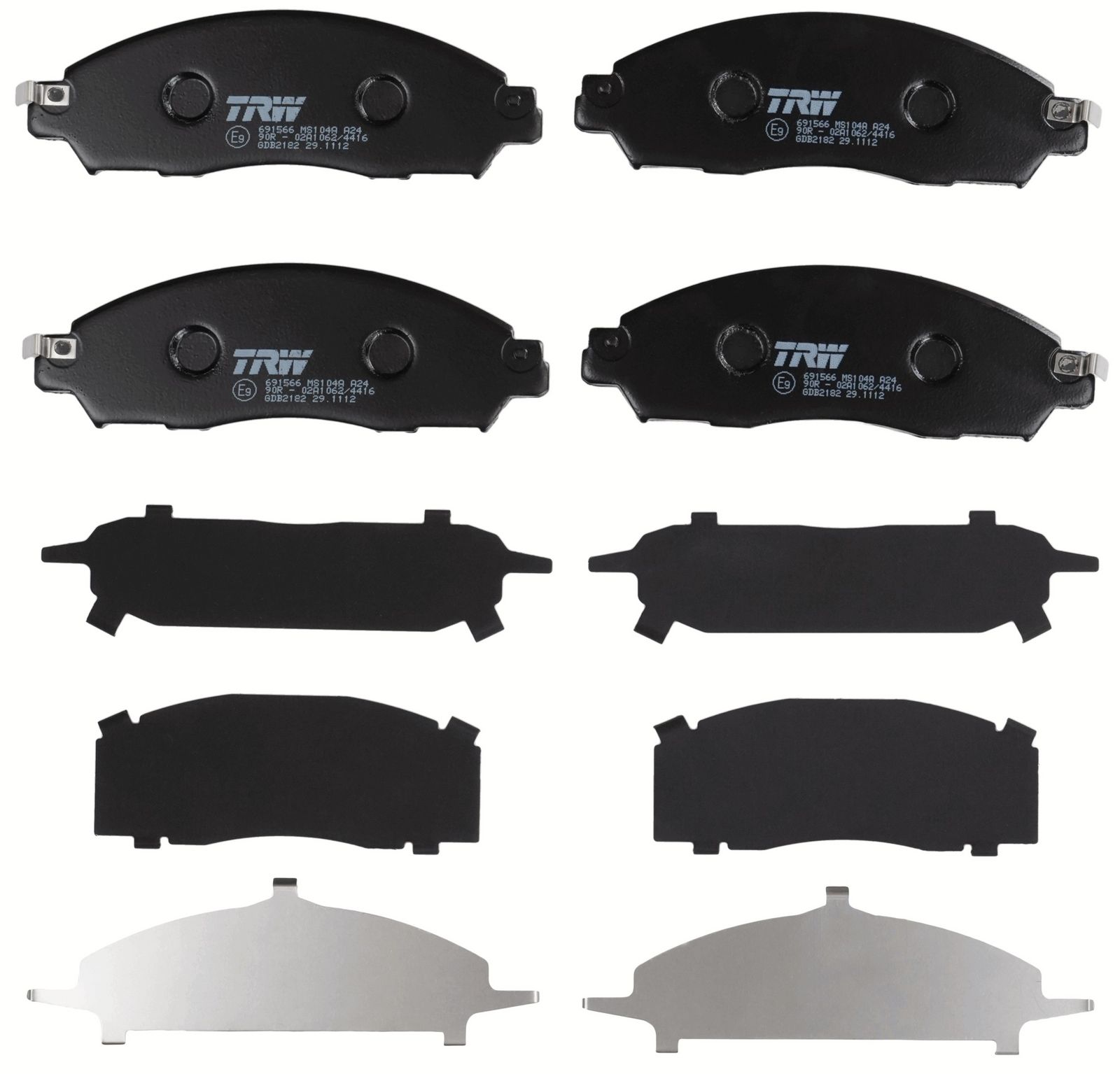 TRW GDB2182 Brake pad set, disc brake