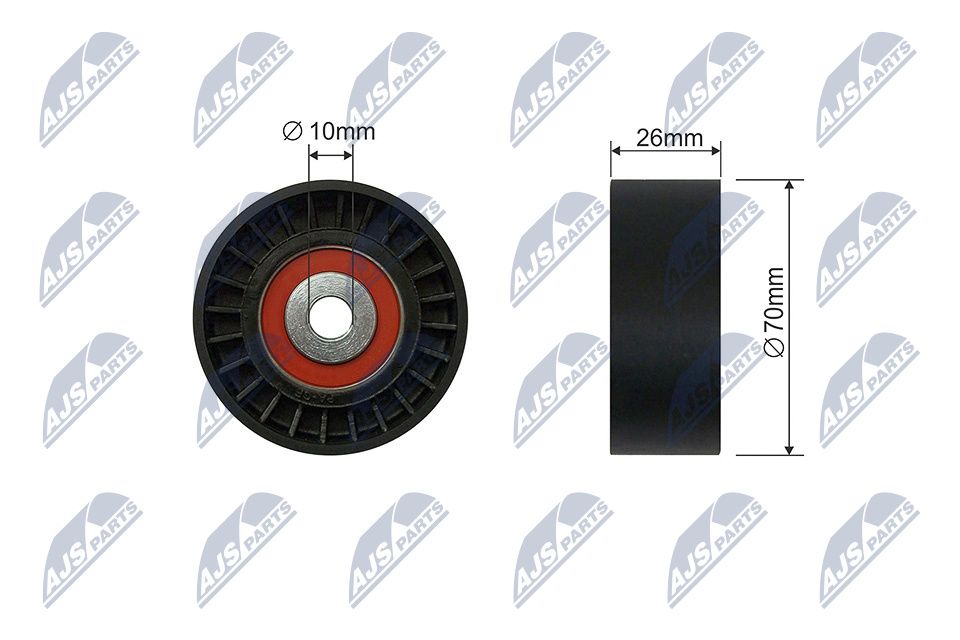 NTY RNK-FR-058 Tensioner pulley, v-ribbed belt