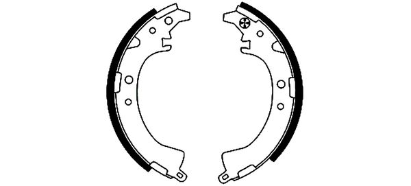 TEXTAR 91048200 Brake shoe set