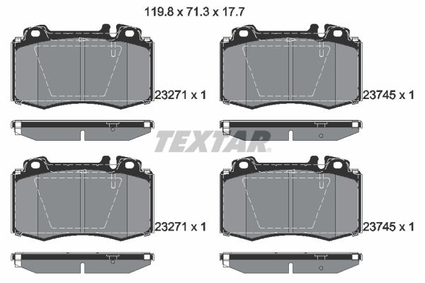 TEXTAR 2374502 Brake pad set, disc brake