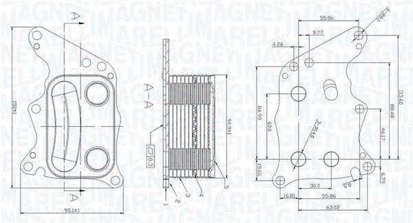 MAGNETI MARELLI 350300005200 Oil cooler, engine oil