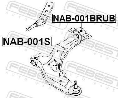 Mounting, control/trailing arm-1
