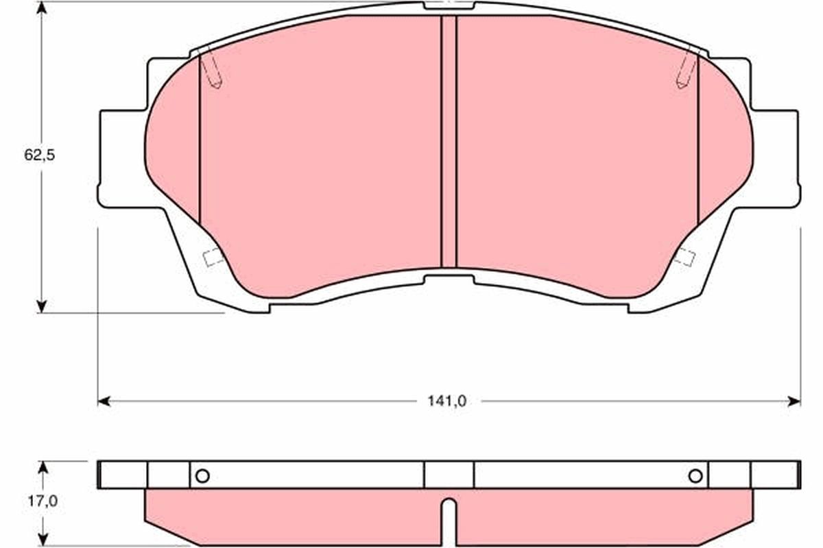 TRW GDB3155 Brake pad set, disc brake