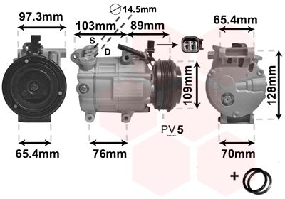 VAN WEZEL 1800K391 Compressor, air conditioning