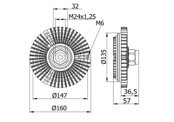MAHLE CFC 58 000S Clutch, radiator fan