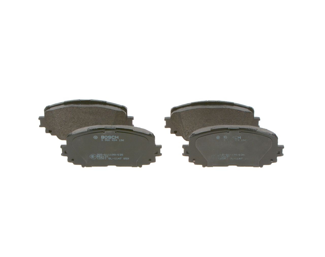 BOSCH 0 986 494 196 Brake pad set, disc brake