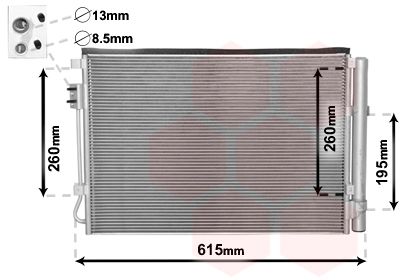 VAN WEZEL 82005207 Condenser, air conditioning
