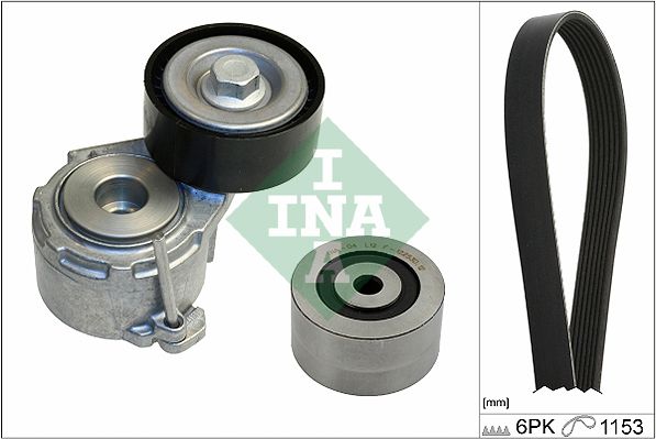 SCHAEFFLER INA 529 0019 10 V-ribbed belt set