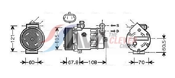 AVA CLEVER CHOICE OLAK477 Compressor, air conditioning