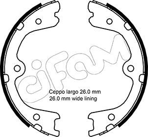 CIFAM 153-298 Brake shoe set, parking brake
