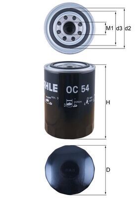 KNECHT OC 54 Oil filter