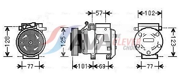 AVA CLEVER CHOICE HYAK208 Compressor, air conditioning