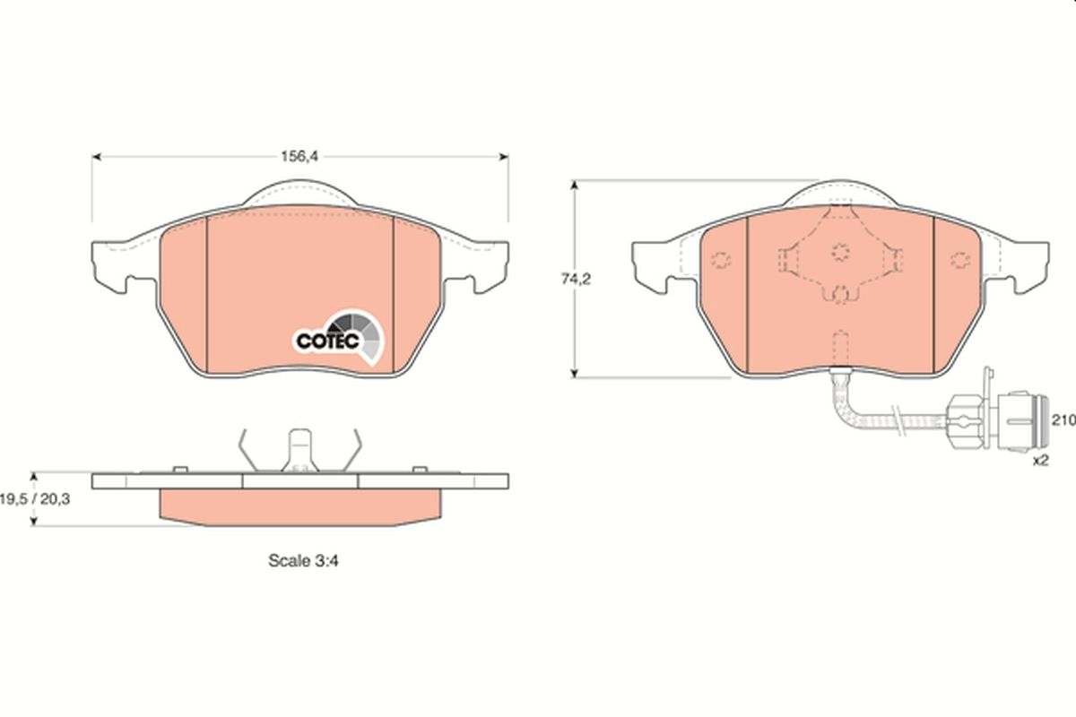TRW GDB1049 Brake pad set, disc brake