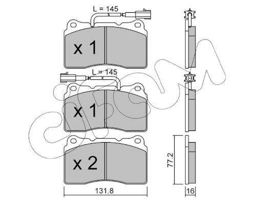 CIFAM 822-288-0 Brake pad set, disc brake