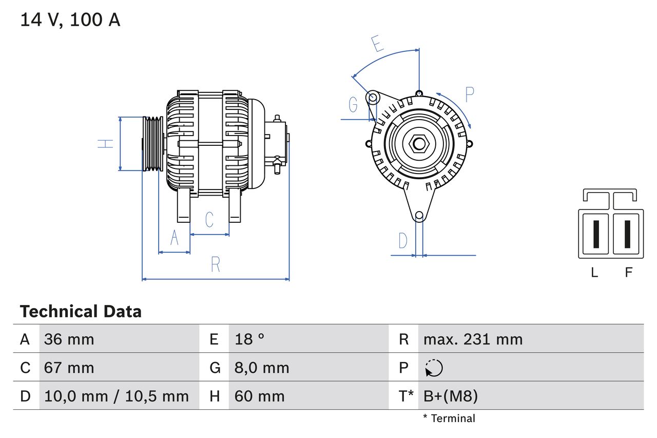 BOSCH 0 986 048 320 Alternator