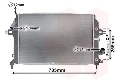 VAN WEZEL 37002460 Radiator, engine cooling