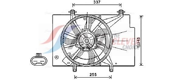 AVA CLEVER CHOICE FD7582 Fan, engine cooling