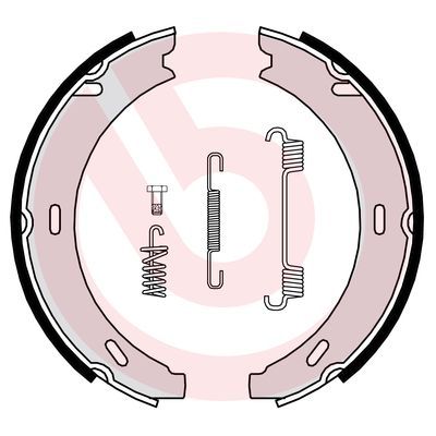 BREMBO S 50 502 Brake shoe set, parking brake