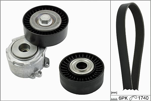 HEPU 20-1810 V-ribbed belt set