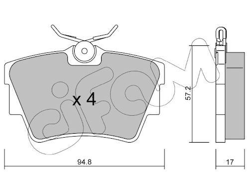 CIFAM 822-635-0 Brake pad set, disc brake