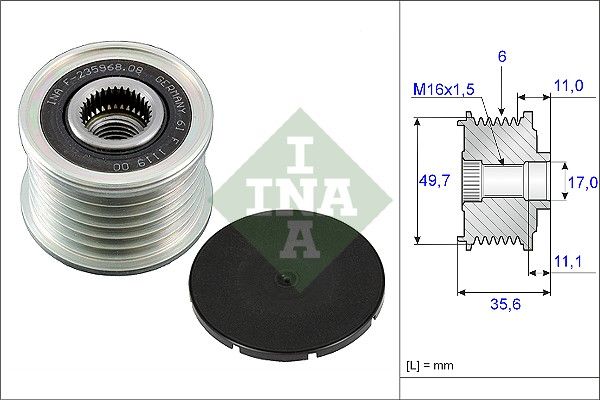 SCHAEFFLER INA 535 0086 10 Alternator freewheel clutch