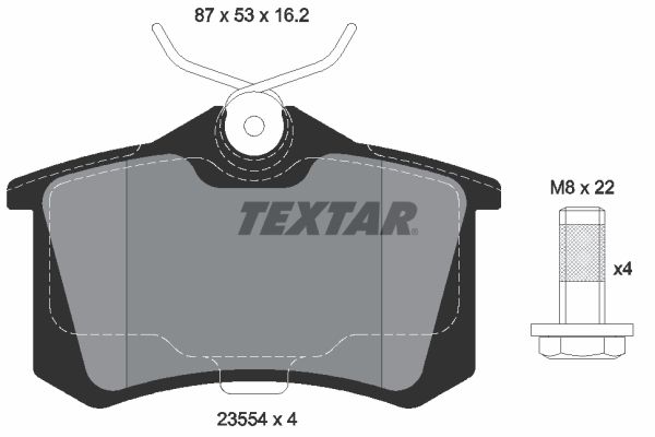 TEXTAR 2355406 Brake pad set, disc brake