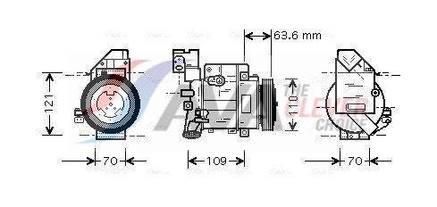 AVA CLEVER CHOICE MSAK075 Compressor, air conditioning