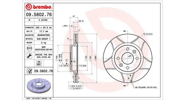 MAGNETI MARELLI 360406043105 Brake disc