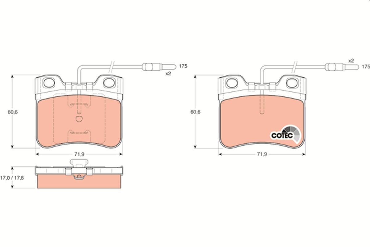 TRW GDB906 Brake pad set, disc brake