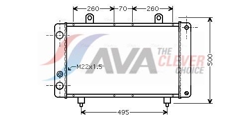 AVA CLEVER CHOICE PEA2319 Radiator, engine cooling