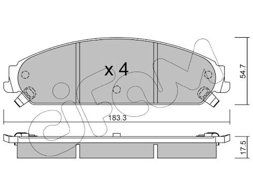 CIFAM 822-717-0 Brake pad set, disc brake