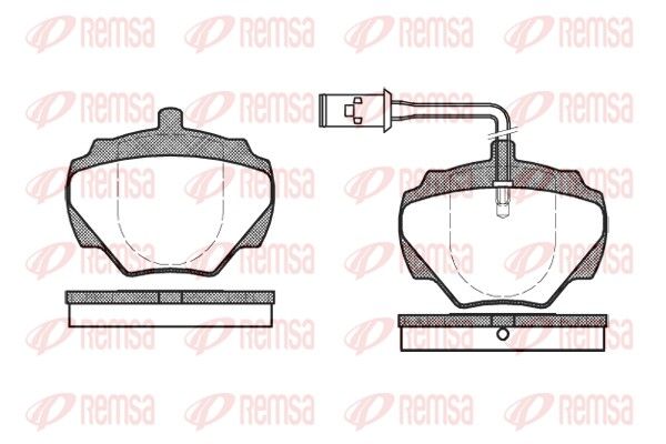 REMSA 0222.01 Brake pad set, disc brake
