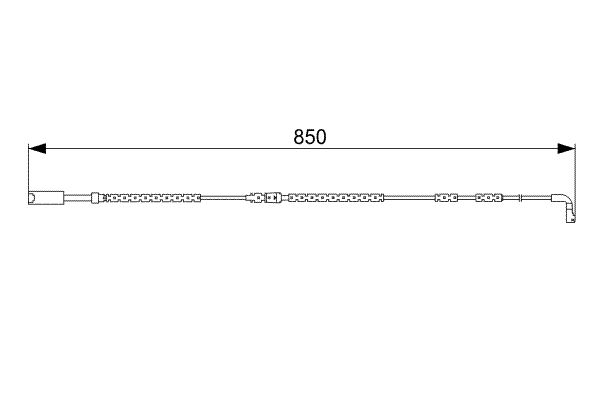BOSCH 1 987 473 030 Warning contact, brake pad wear