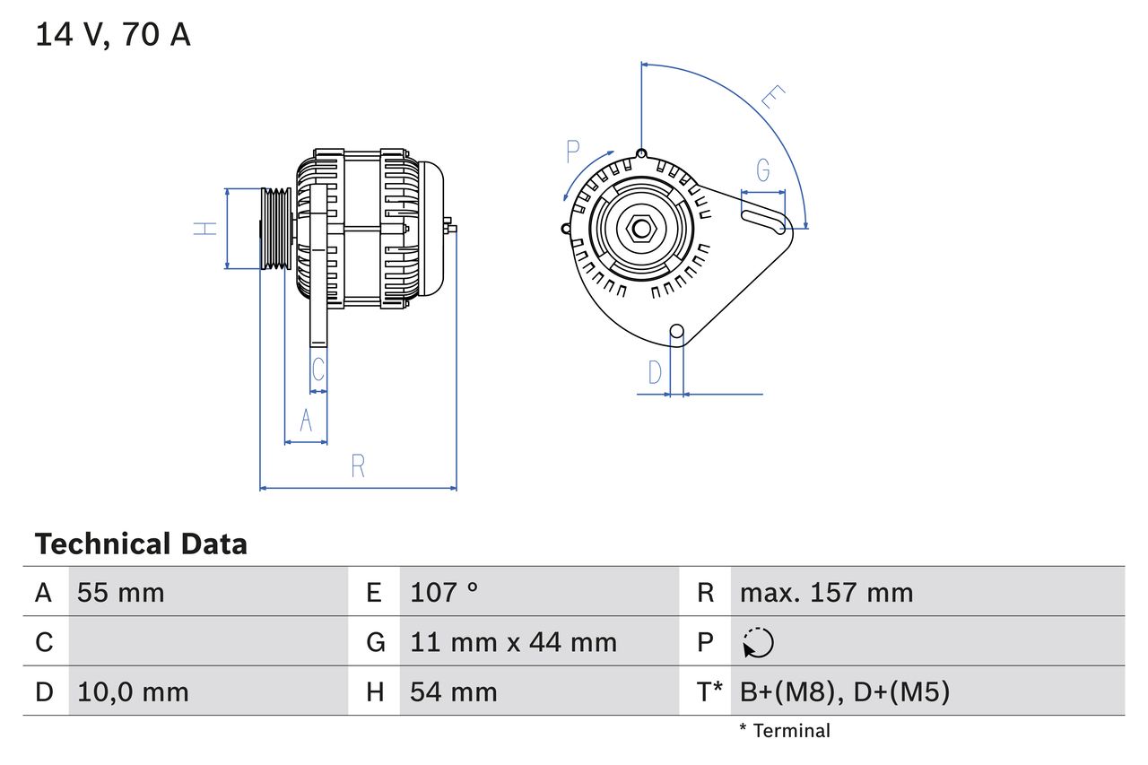 BOSCH 0 986 080 490 Alternator