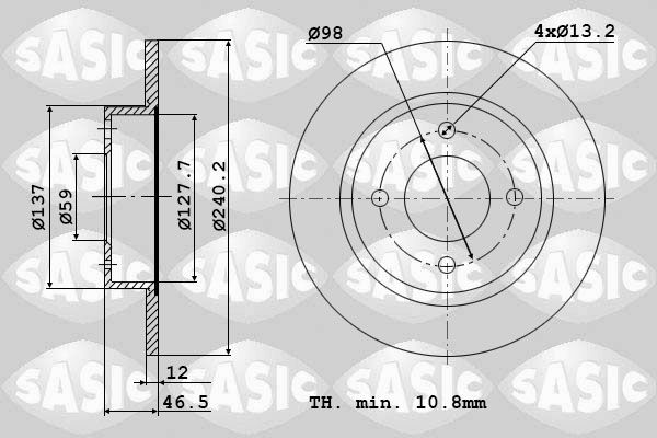 SASIC 9004381J Brake disc