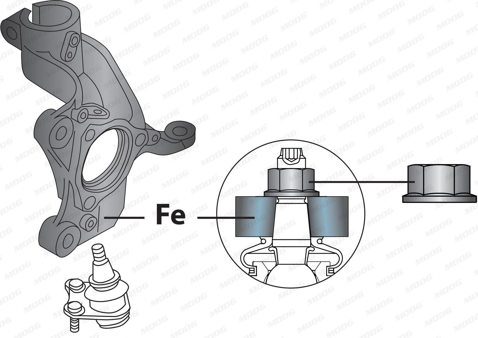 MOOG VO-BJ-13581 Ball joint