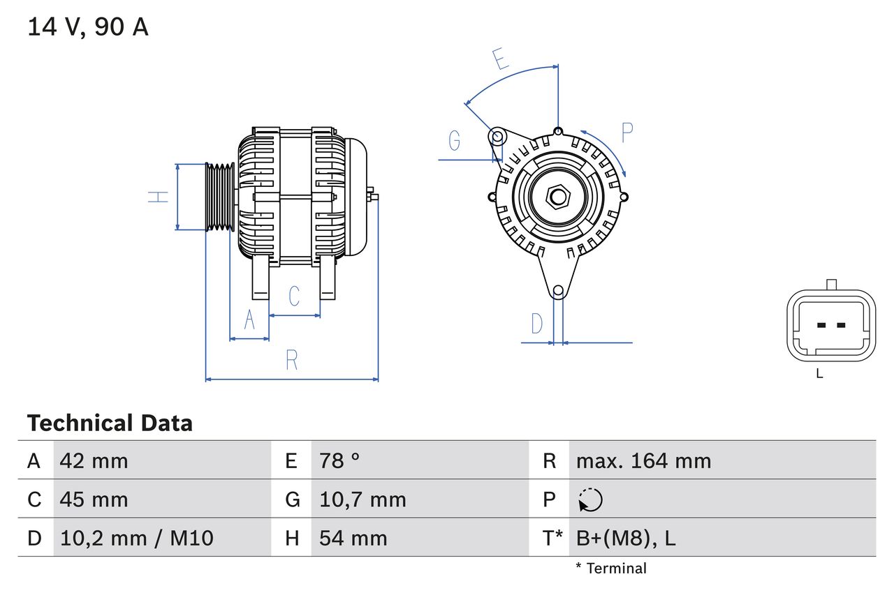 BOSCH 0 986 082 810 Alternator