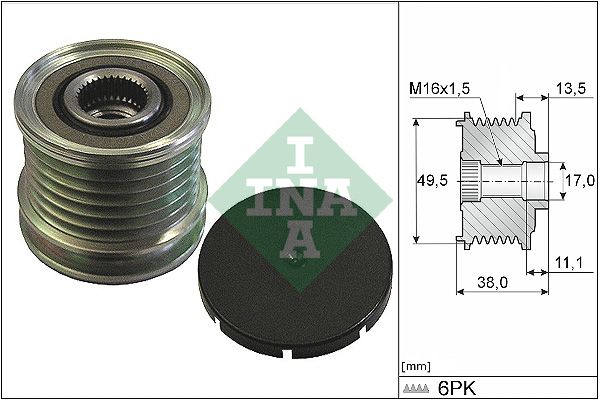 SCHAEFFLER INA 535 0166 10 Alternator freewheel clutch