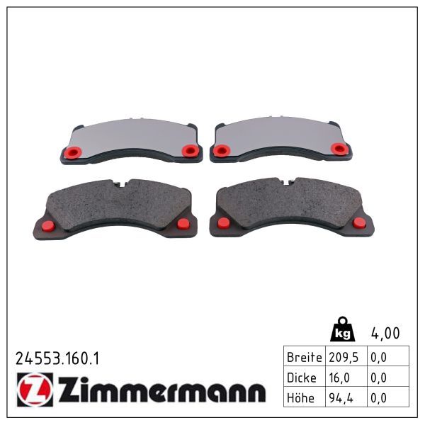 ZIMMERMANN 24553.160.1 Brake pad set, disc brake
