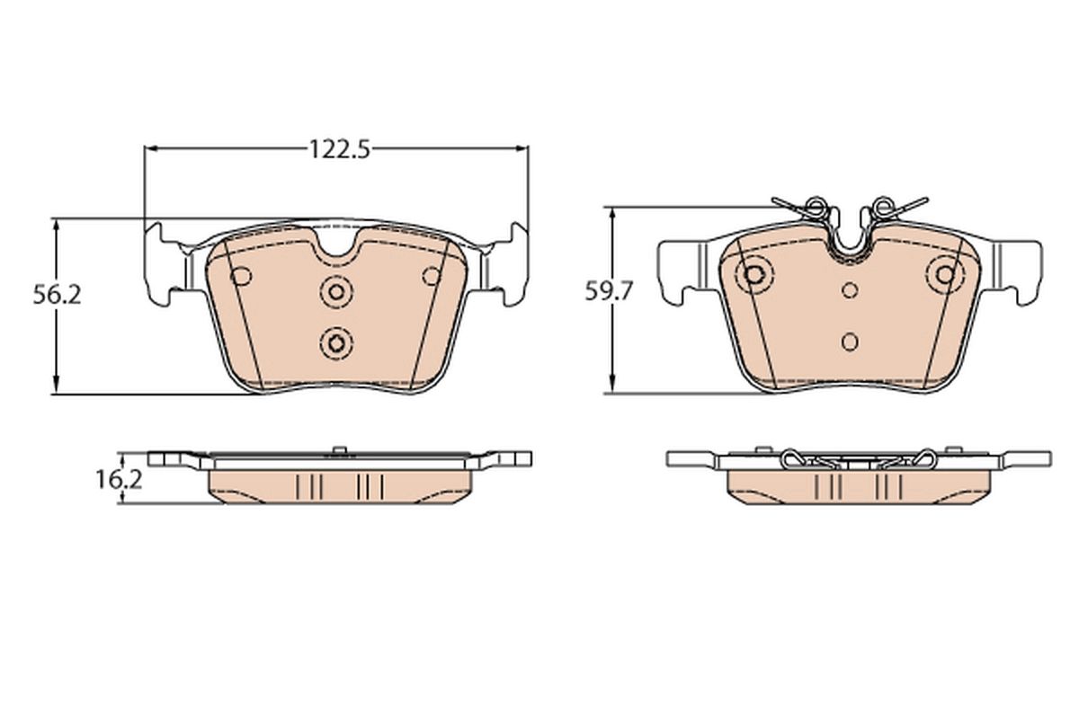TRW GDB2110 Brake pad set, disc brake