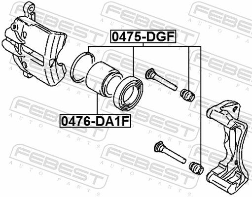 Piston, brake caliper-1