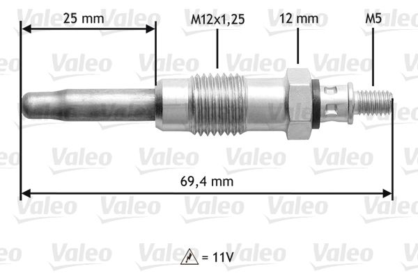 VALEO 345107 Glow plug