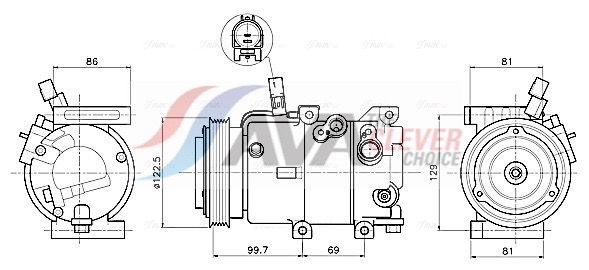 AVA CLEVER CHOICE KAAK346 Compressor, air conditioning
