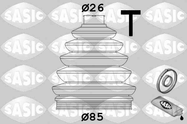 SASIC 1906038 Bellow kit, drive shaft
