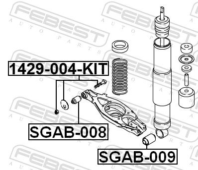 Mounting, control/trailing arm-1