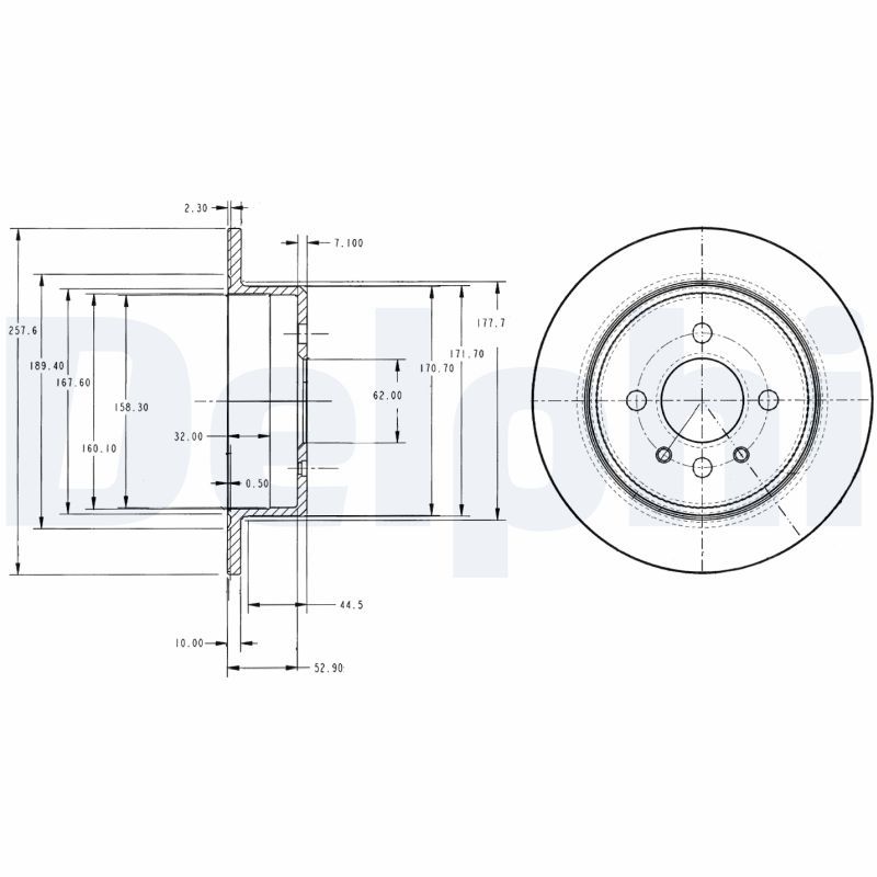 DELPHI BG2202 Brake disc