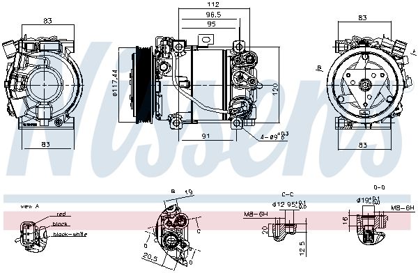 NISSENS 891261 Compressor, air conditioning