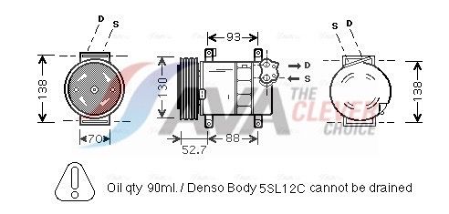 AVA CLEVER CHOICE FTAK088 Compressor, air conditioning