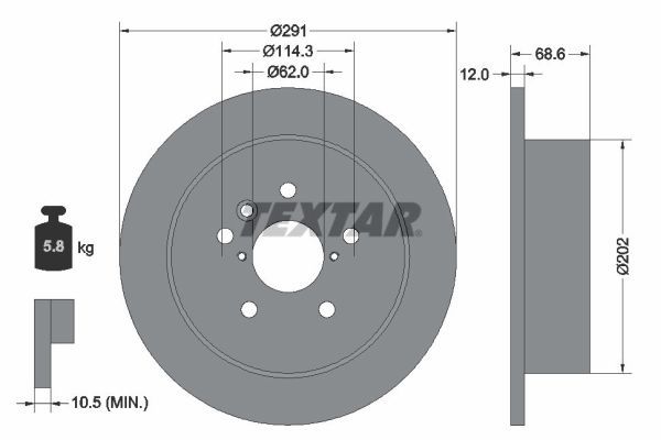 TEXTAR 92144203 Brake disc