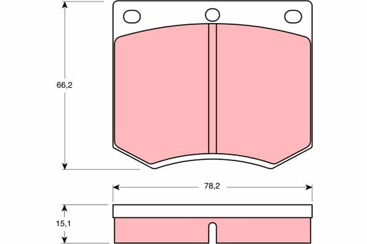 TRW GDB660 Brake pad set, disc brake